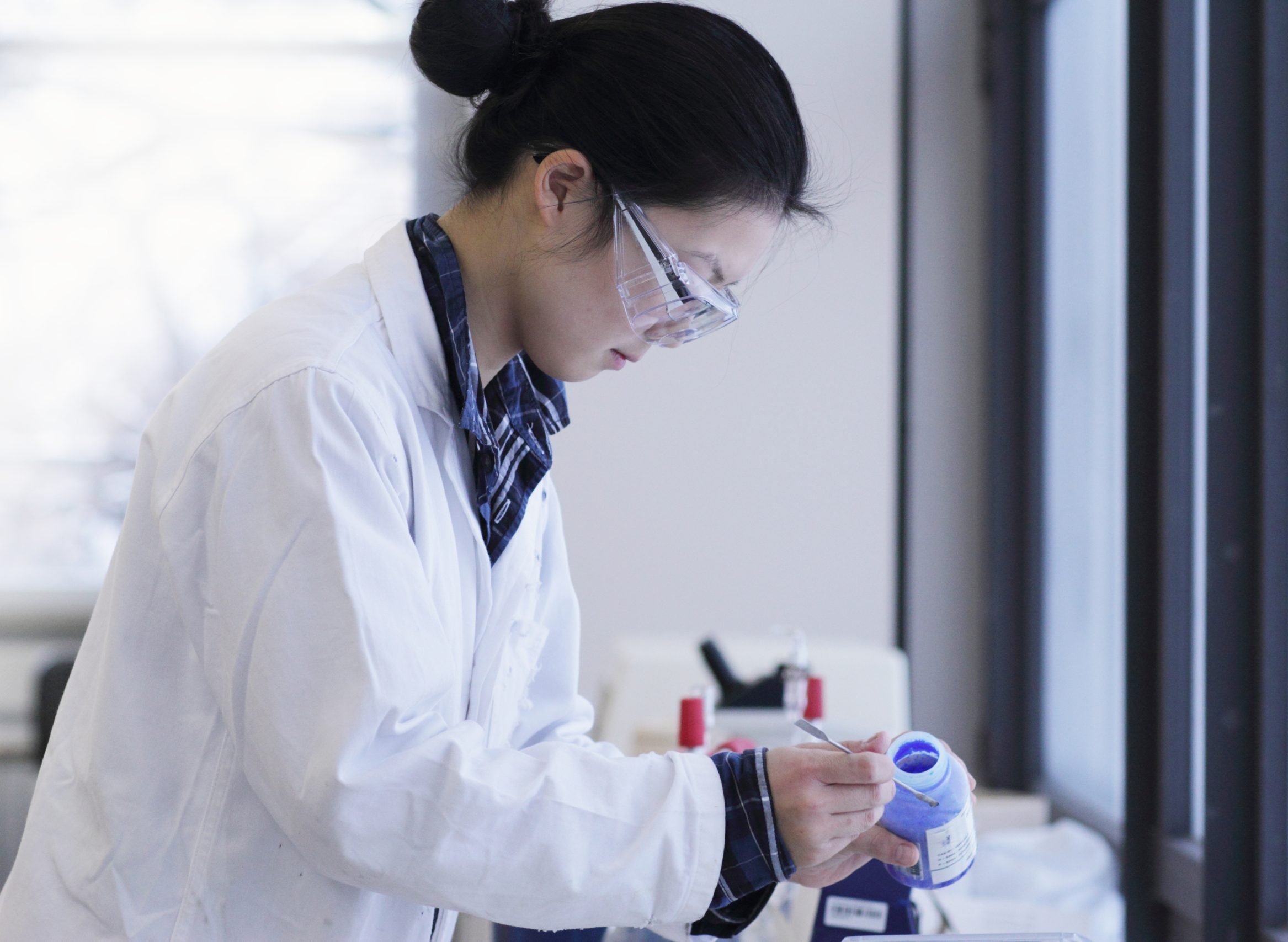 Scientist working in lab